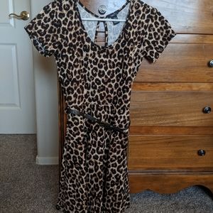A cheetah print dress